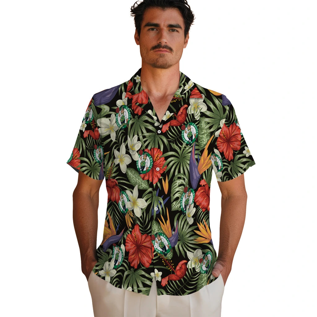Boston Celtics Hawaiian Shirt - Hawaii Floral Hibiscus | Hula Hawaiian Shirts
