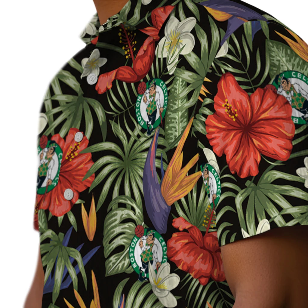 Boston Celtics Hawaiian Shirt - Hawaii Floral Hibiscus | Hula Hawaiian Shirts