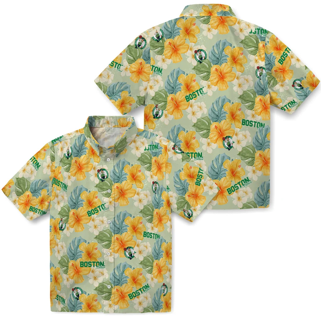 Boston Celtics Hawaiian Shirt - Hibiscus Mood | Hula Hawaiian Shirts