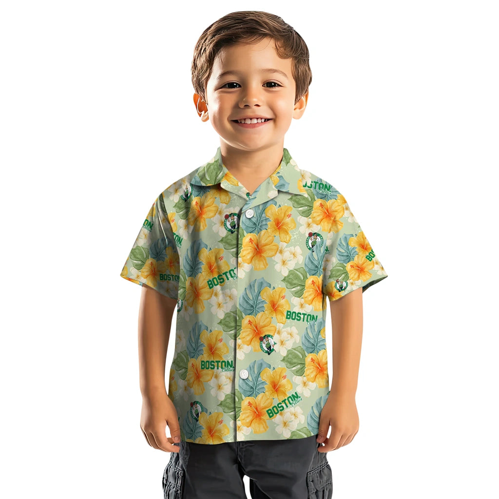 Boston Celtics Hawaiian Shirt - Hibiscus Mood | Hula Hawaiian Shirts