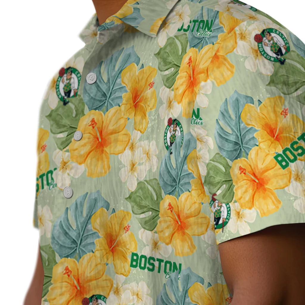 Boston Celtics Hawaiian Shirt - Hibiscus Mood | Hula Hawaiian Shirts