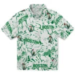 Boston Celtics Hawaiian Shirt - Hibiscus Overlay | Hula Hawaiian Shirts