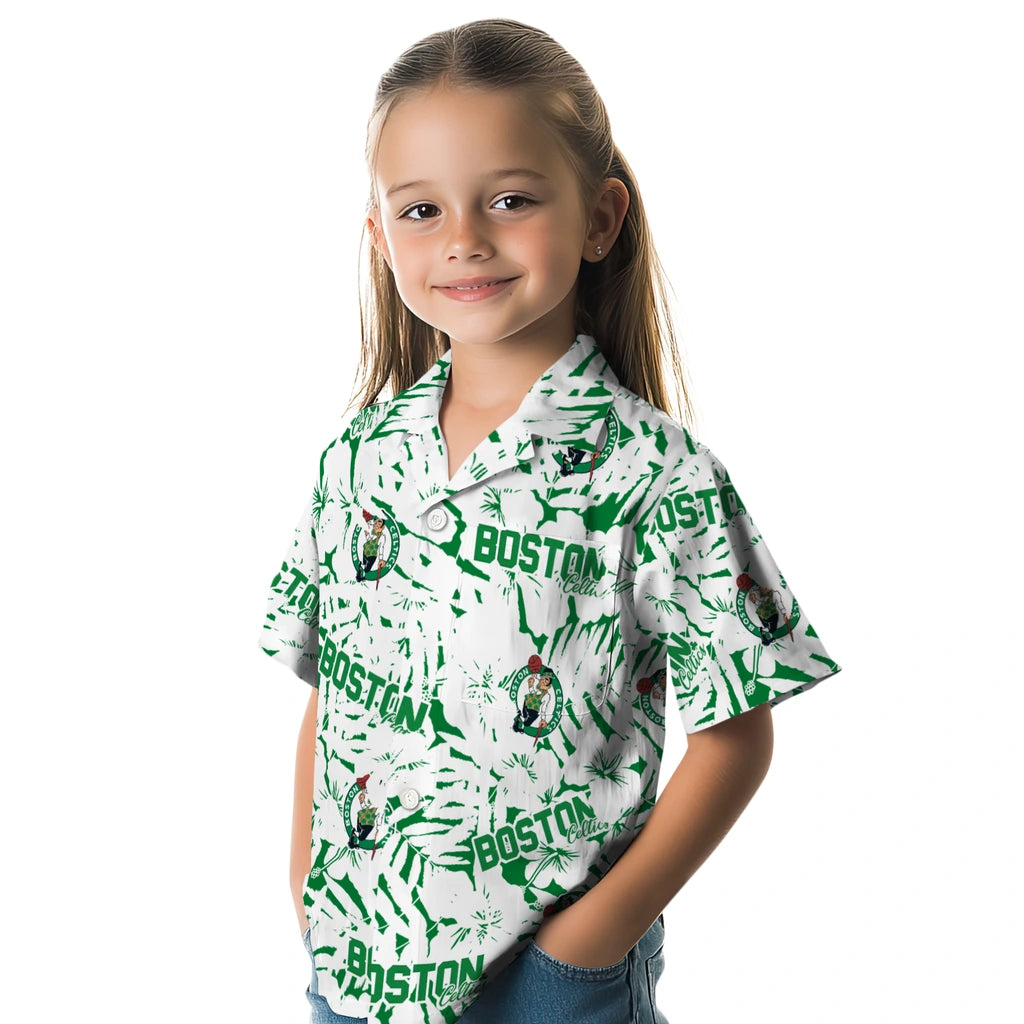 Boston Celtics Hawaiian Shirt - Hibiscus Overlay | Hula Hawaiian Shirts