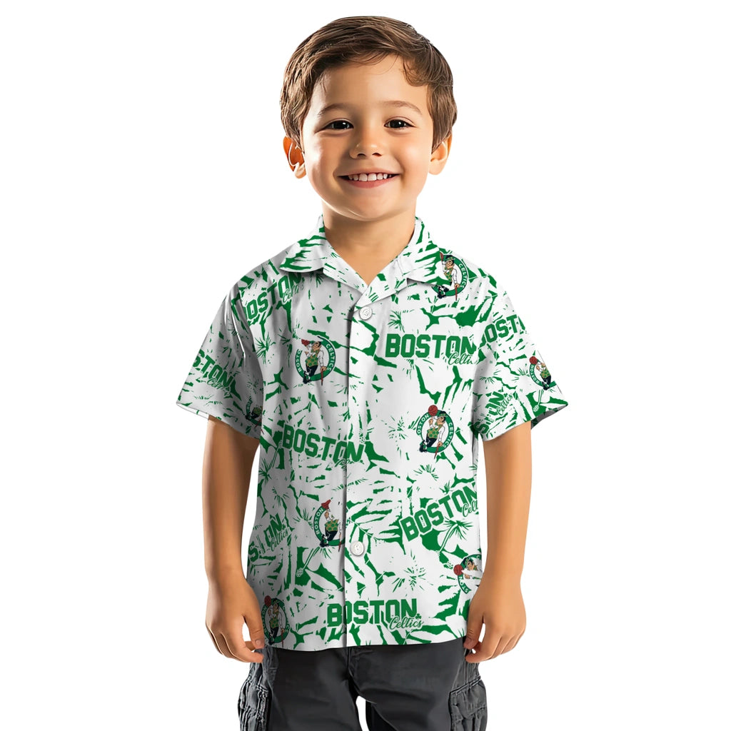 Boston Celtics Hawaiian Shirt - Hibiscus Overlay | Hula Hawaiian Shirts