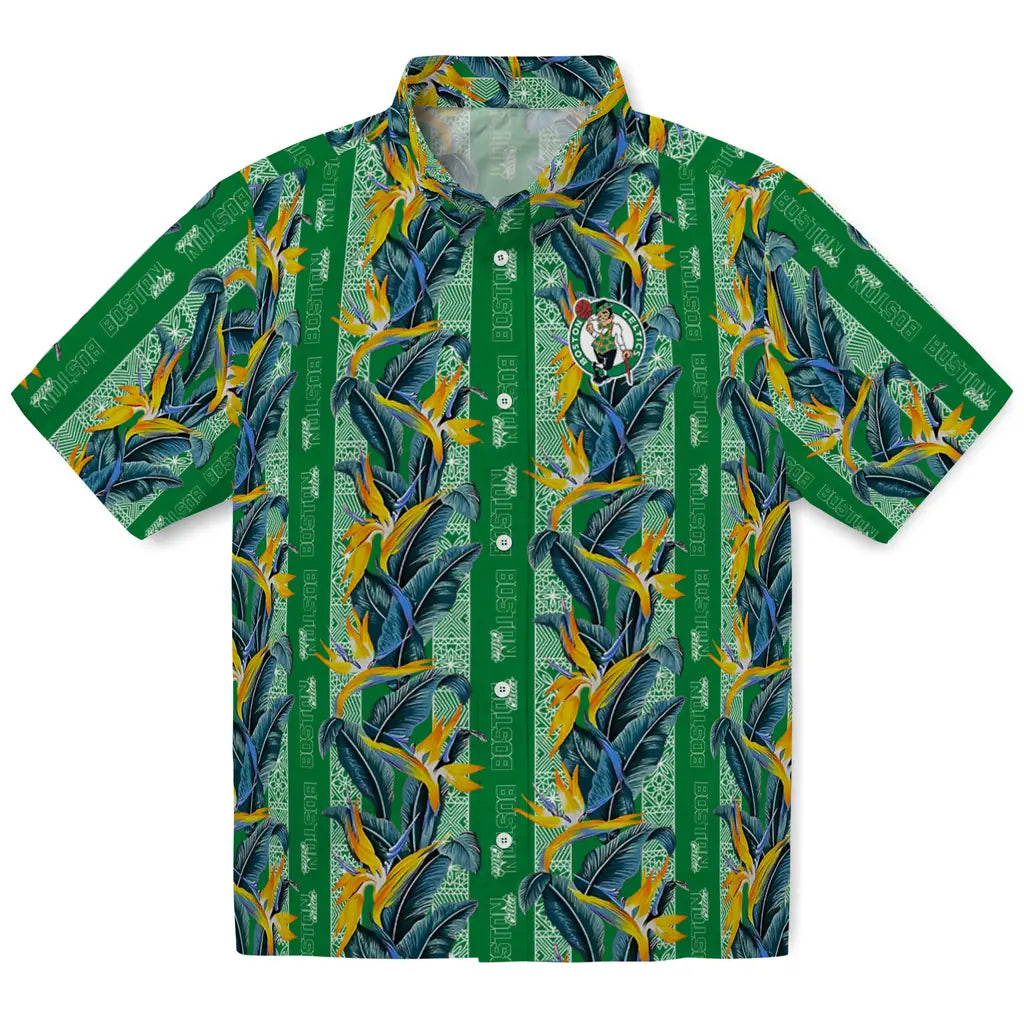 Boston Celtics Hawaiian Shirt - Paradise Vines | Hula Hawaiian Shirts