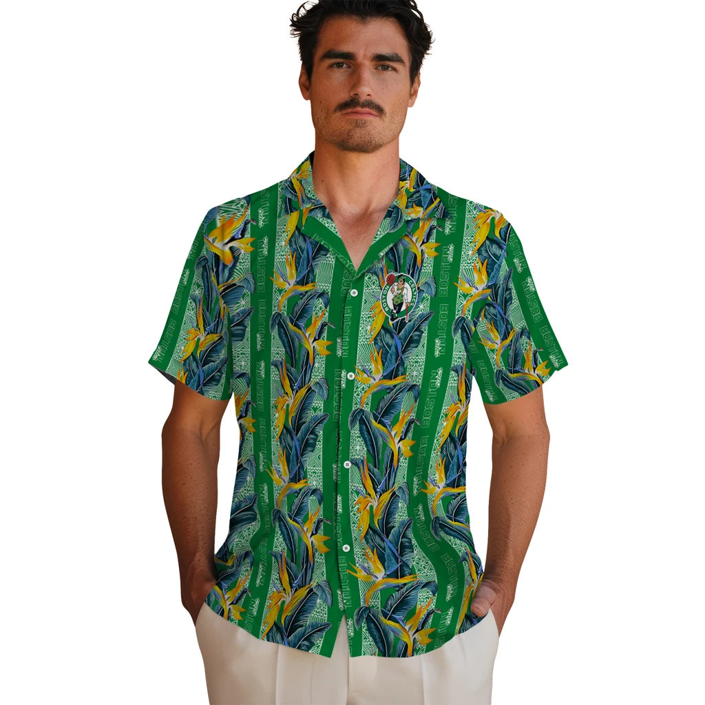 Boston Celtics Hawaiian Shirt - Paradise Vines | Hula Hawaiian Shirts