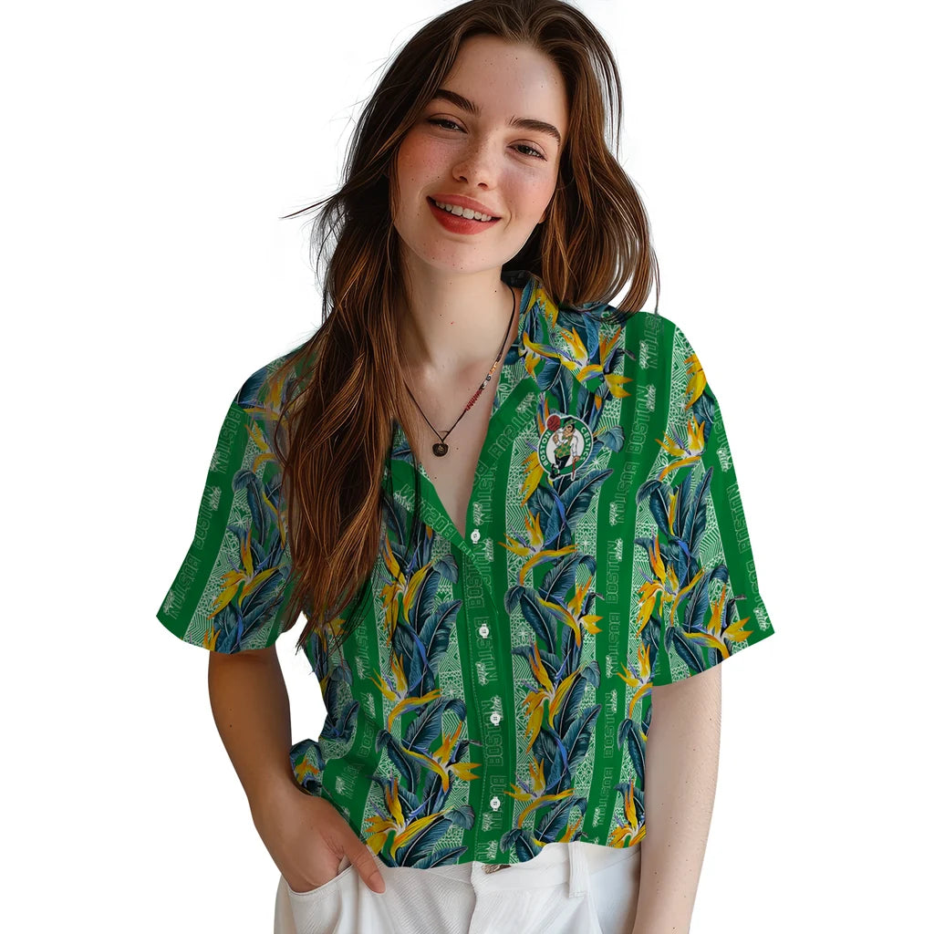 Boston Celtics Hawaiian Shirt - Paradise Vines | Hula Hawaiian Shirts