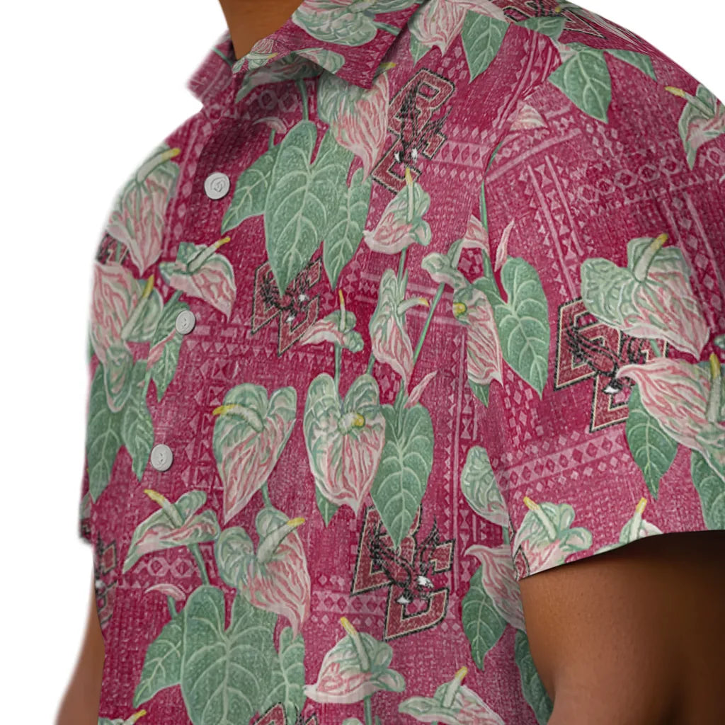 Boston College Eagles Hawaiian Shirt - Anthurium Overlay | Hula Hawaiian Shirts