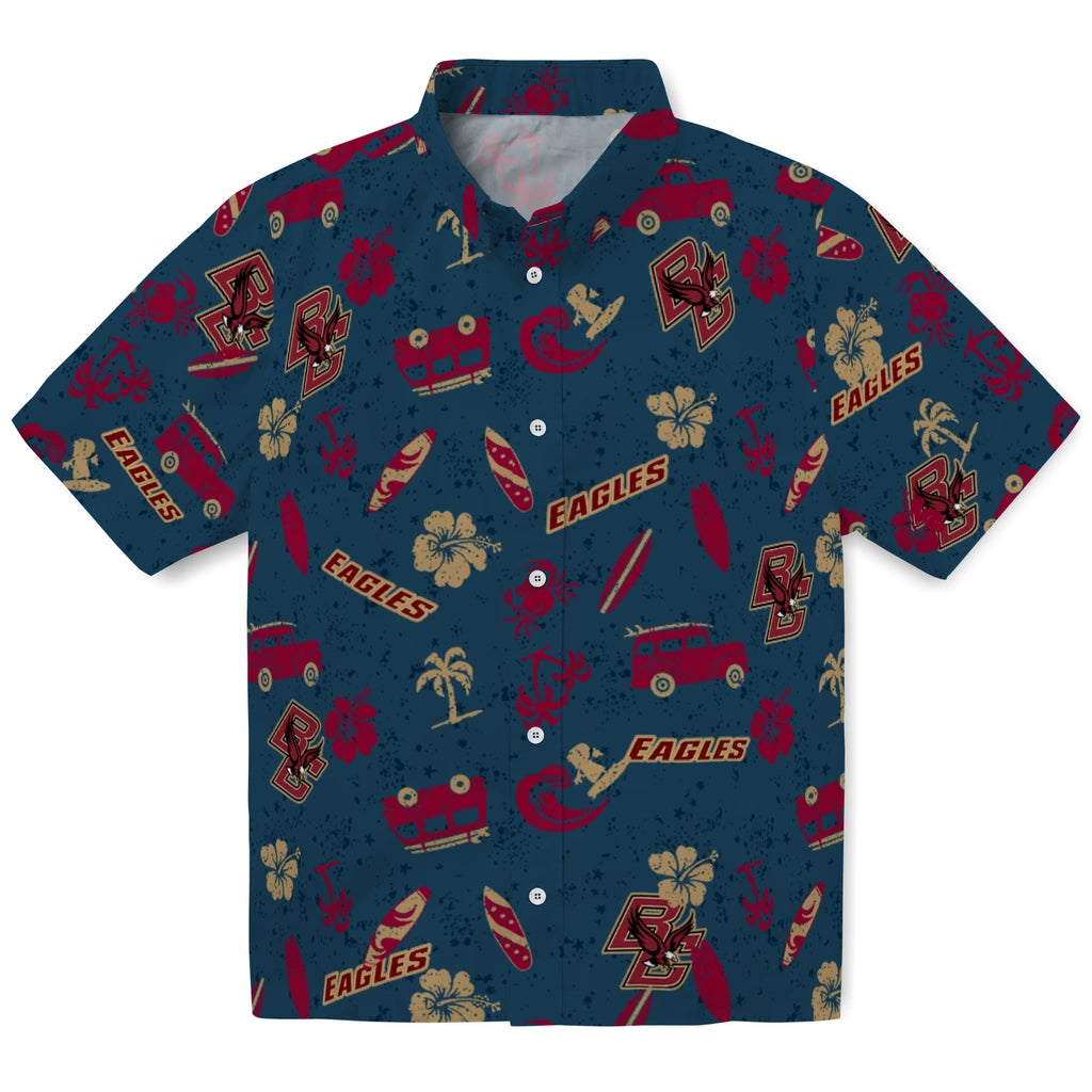 Boston College Eagles Hawaiian Shirt - Beach Vibe | Hula Hawaiian Shirts