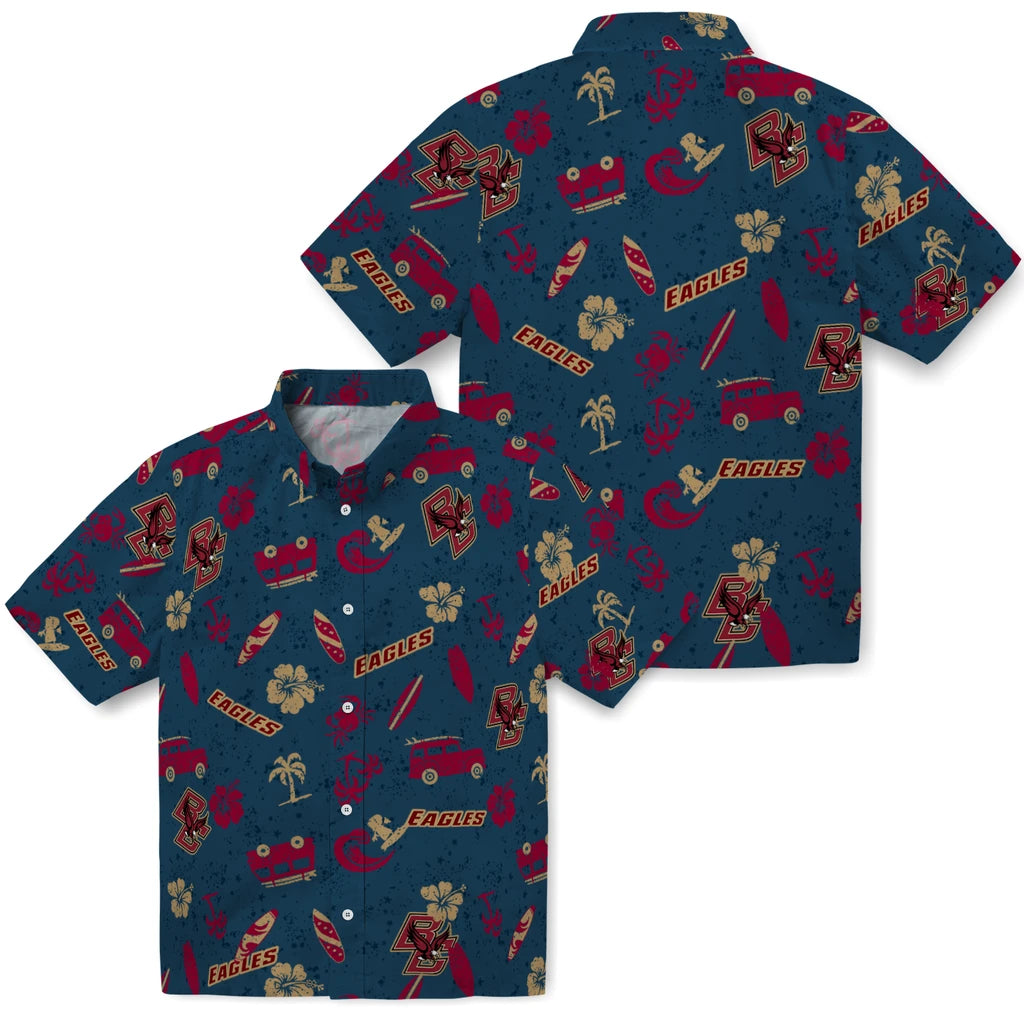 Boston College Eagles Hawaiian Shirt - Beach Vibe | Hula Hawaiian Shirts