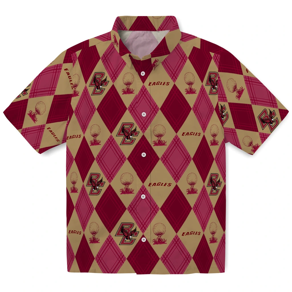 Boston College Eagles Hawaiian Shirt - Golfing Plaid | Hula Hawaiian Shirts