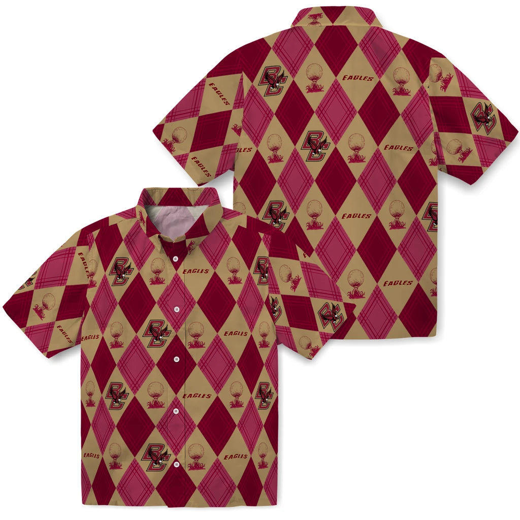 Boston College Eagles Hawaiian Shirt - Golfing Plaid | Hula Hawaiian Shirts