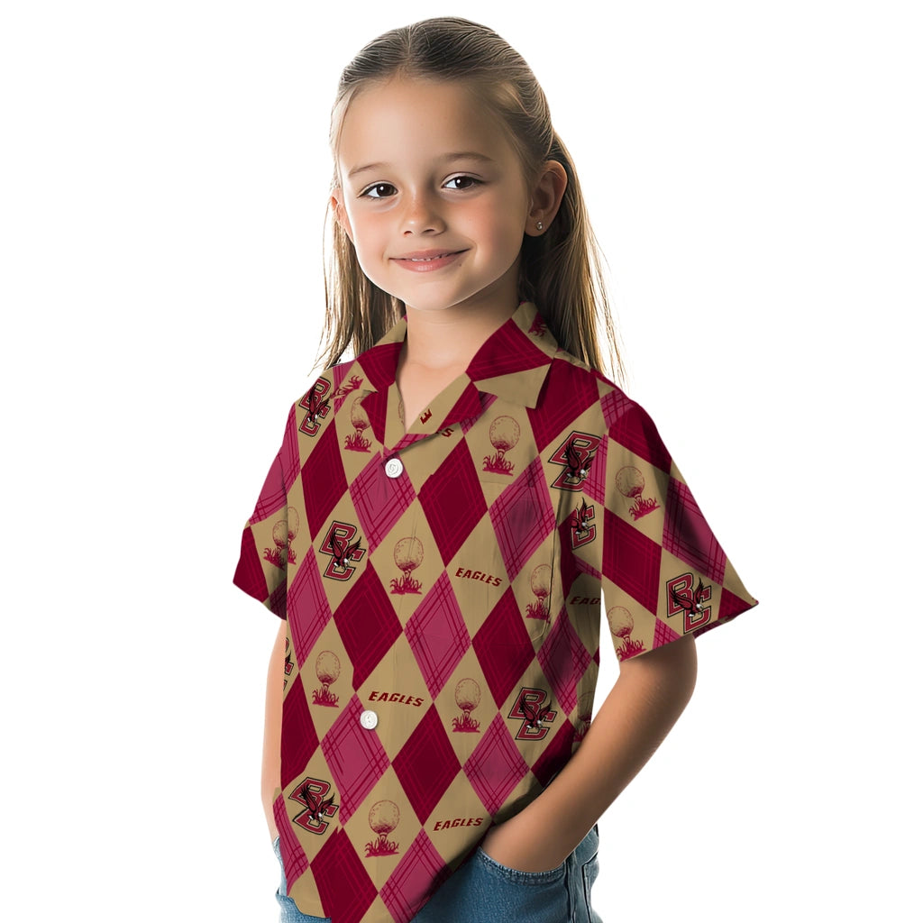 Boston College Eagles Hawaiian Shirt - Golfing Plaid | Hula Hawaiian Shirts