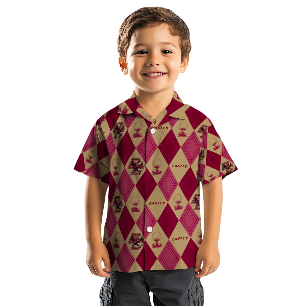 Boston College Eagles Hawaiian Shirt - Golfing Plaid | Hula Hawaiian Shirts