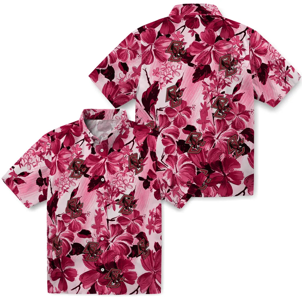Boston College Eagles Hawaiian Shirt - Hibiscus Arrangement | Hula Hawaiian Shirts
