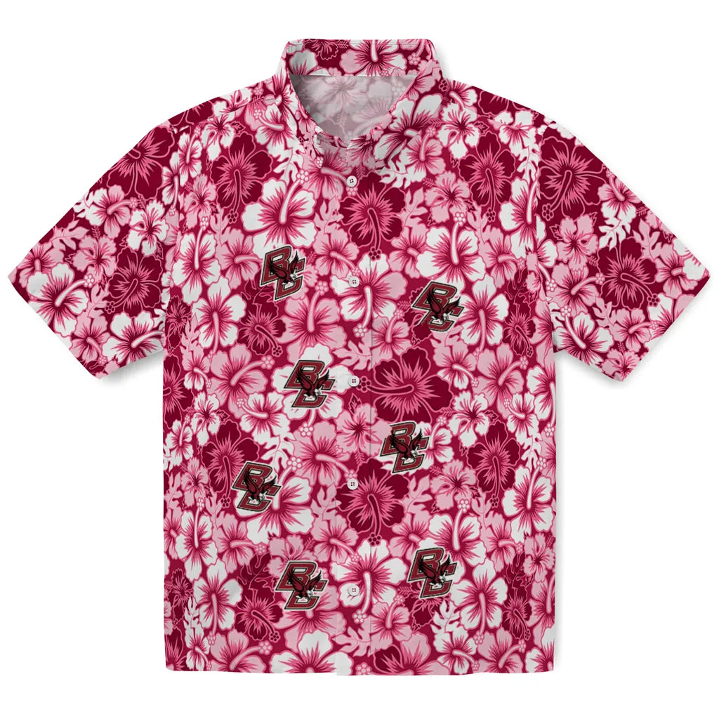 Boston College Eagles Hawaiian Shirt - Hibiscus Blooms | Hula Hawaiian Shirts