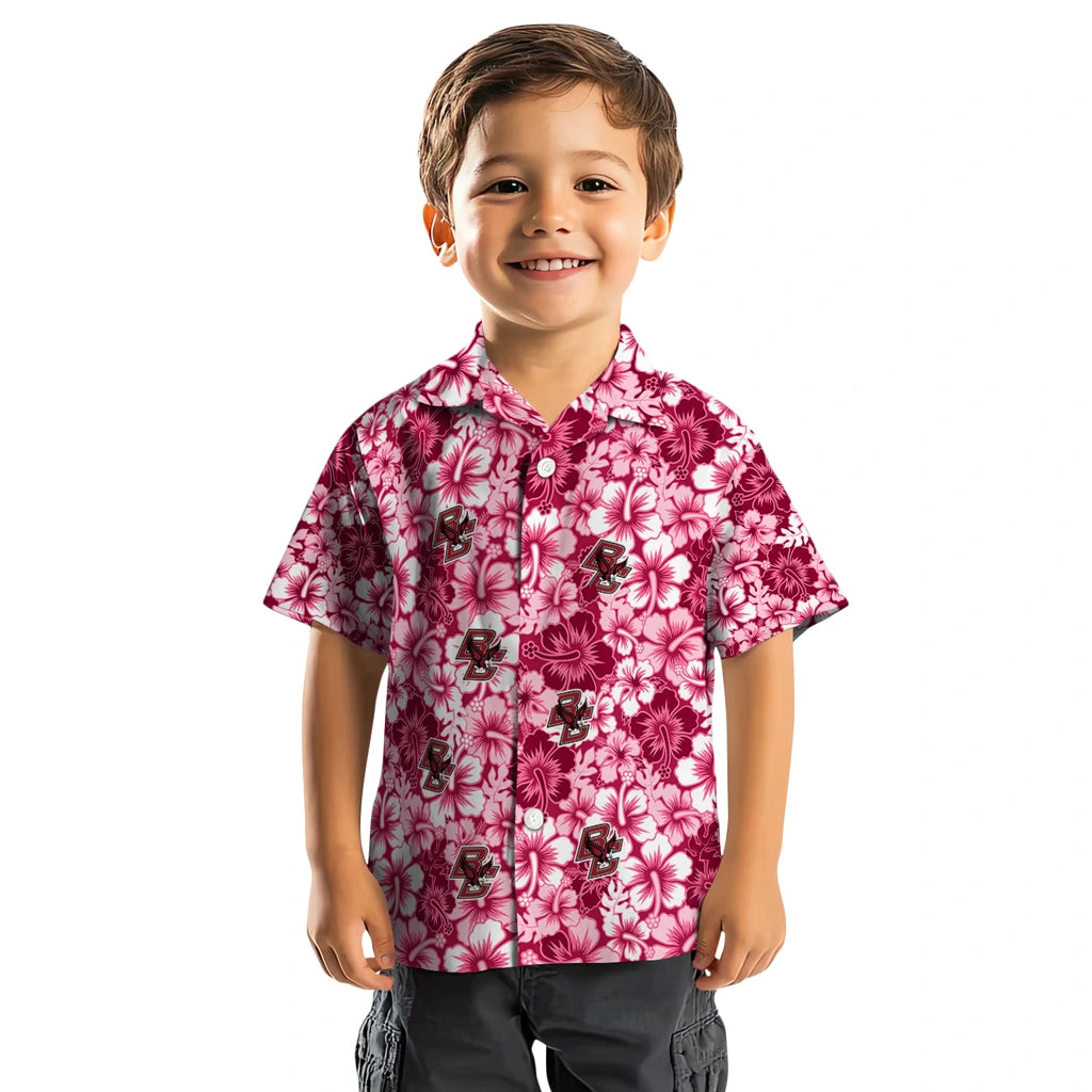 Boston College Eagles Hawaiian Shirt - Hibiscus Blooms | Hula Hawaiian Shirts