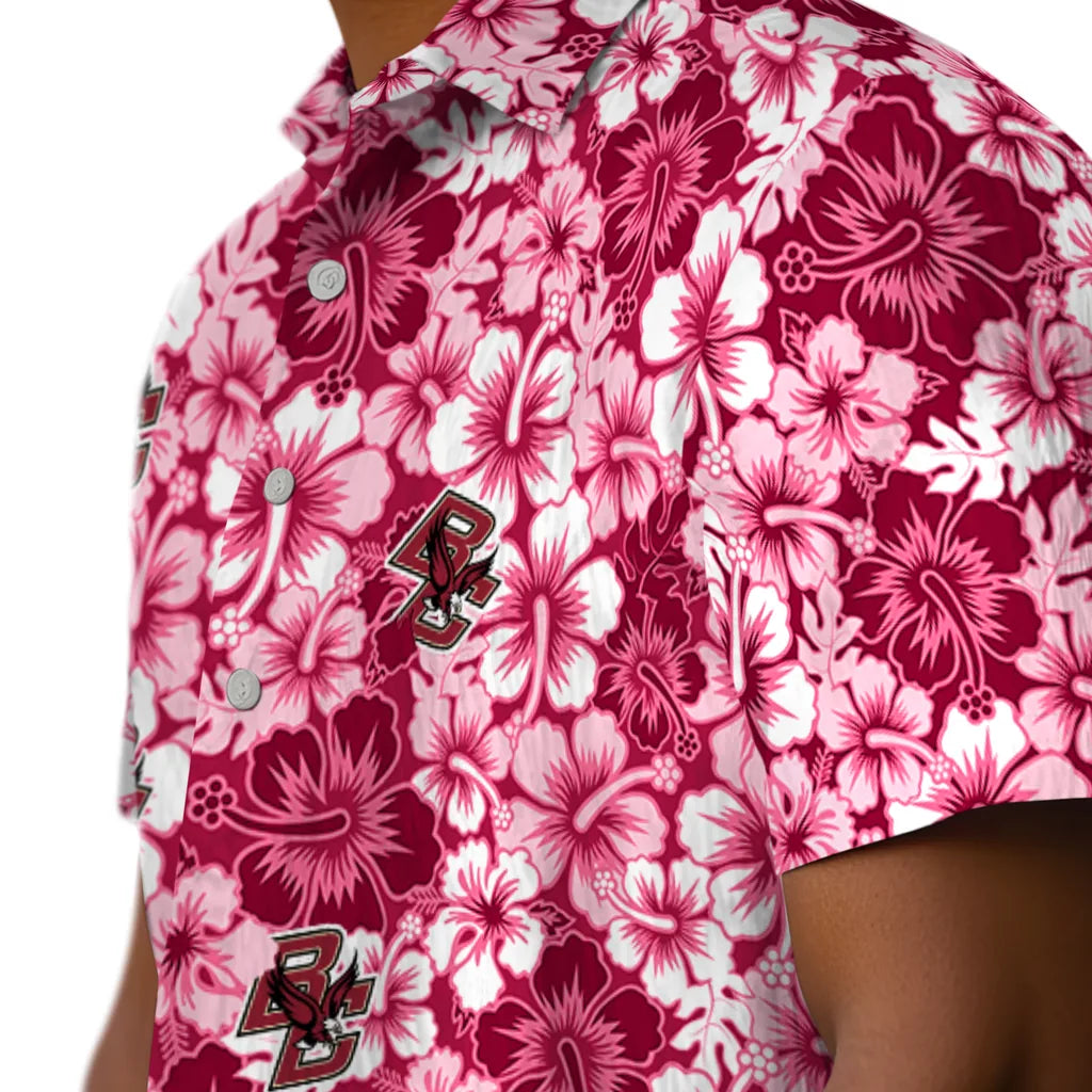 Boston College Eagles Hawaiian Shirt - Hibiscus Blooms | Hula Hawaiian Shirts