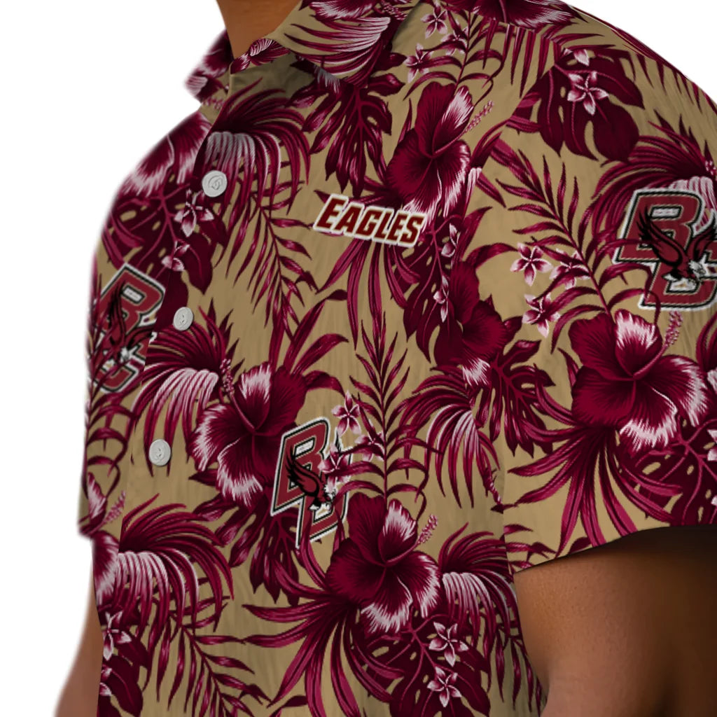 Boston College Eagles Hawaiian Shirt - Hibiscus Exotic | Hula Hawaiian Shirts