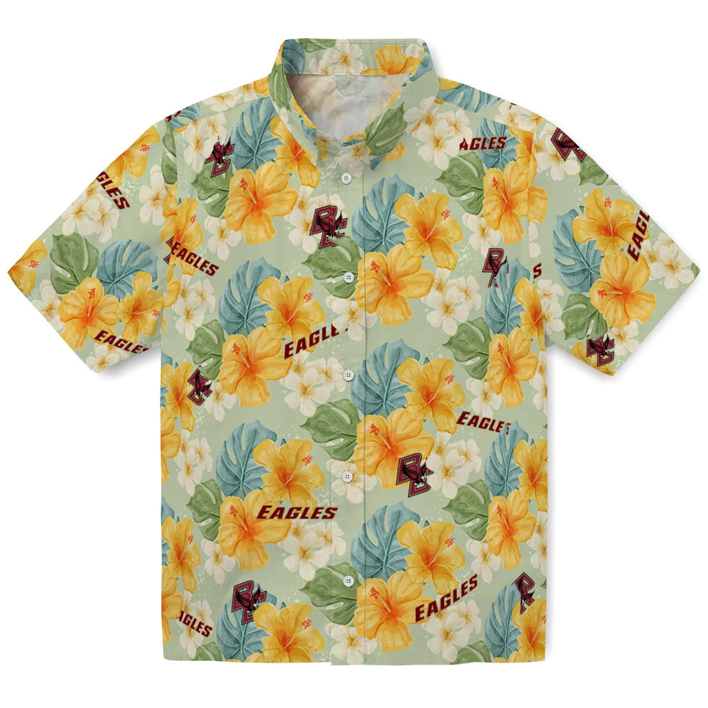 Boston College Eagles Hawaiian Shirt - Hibiscus Mood | Hula Hawaiian Shirts