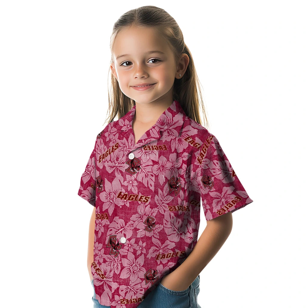 Boston College Eagles Hawaiian Shirt - Hibiscus Oasis | Hula Hawaiian Shirts