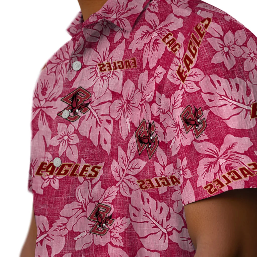 Boston College Eagles Hawaiian Shirt - Hibiscus Oasis | Hula Hawaiian Shirts