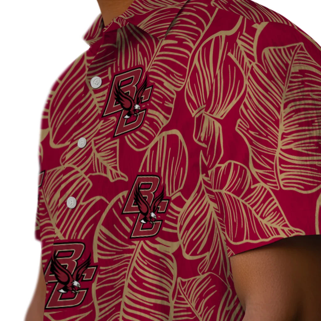 Boston College Eagles Hawaiian Shirt - Leaf Outline | Hula Hawaiian Shirts