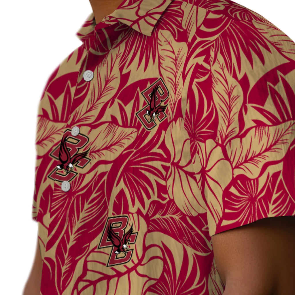 Boston College Eagles Hawaiian Shirt - Monstera Layer | Hula Hawaiian Shirts
