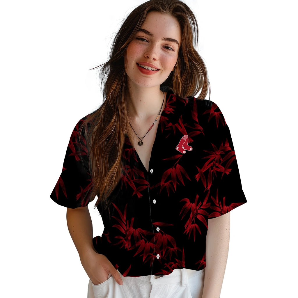 Boston Red Sox Hawaiian Shirt - Bamboo Branches | Hula Hawaiian Shirts