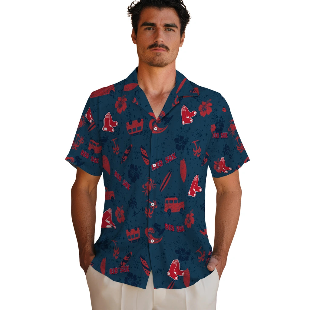 Boston Red Sox Hawaiian Shirt - Beach Vibe | Hula Hawaiian Shirts