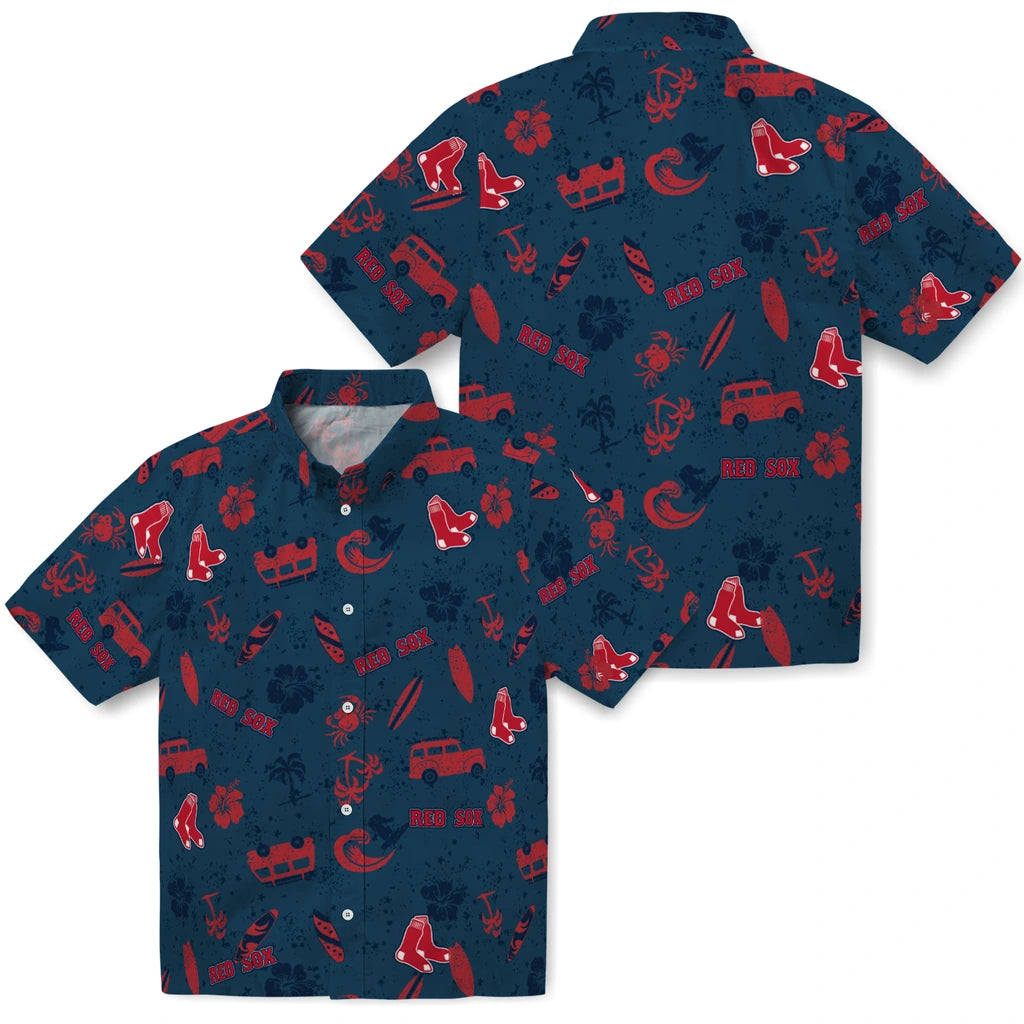 Boston Red Sox Hawaiian Shirt - Beach Vibe | Hula Hawaiian Shirts