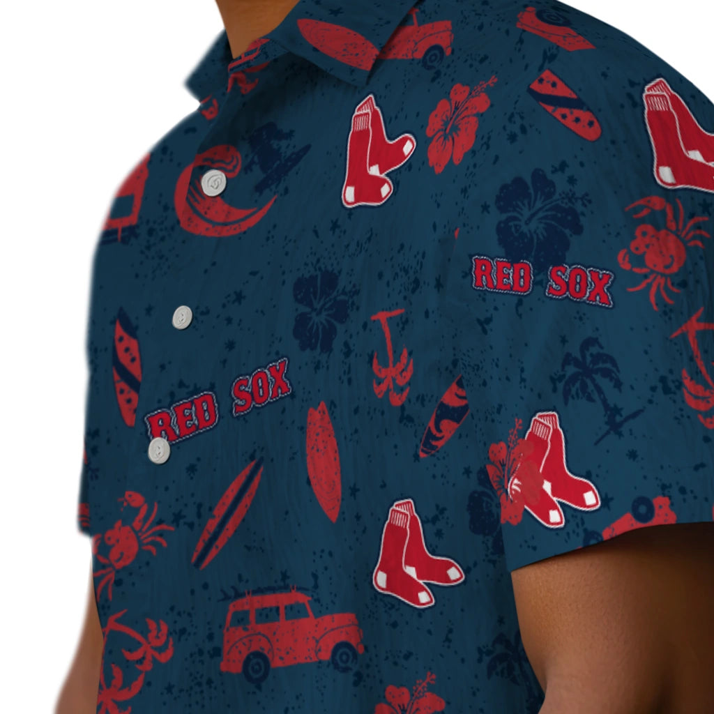 Boston Red Sox Hawaiian Shirt - Beach Vibe | Hula Hawaiian Shirts