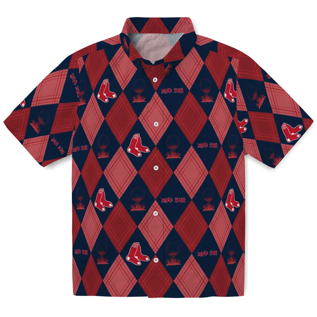 Boston Red Sox Hawaiian Shirt - Golfing Plaid | Hula Hawaiian Shirts