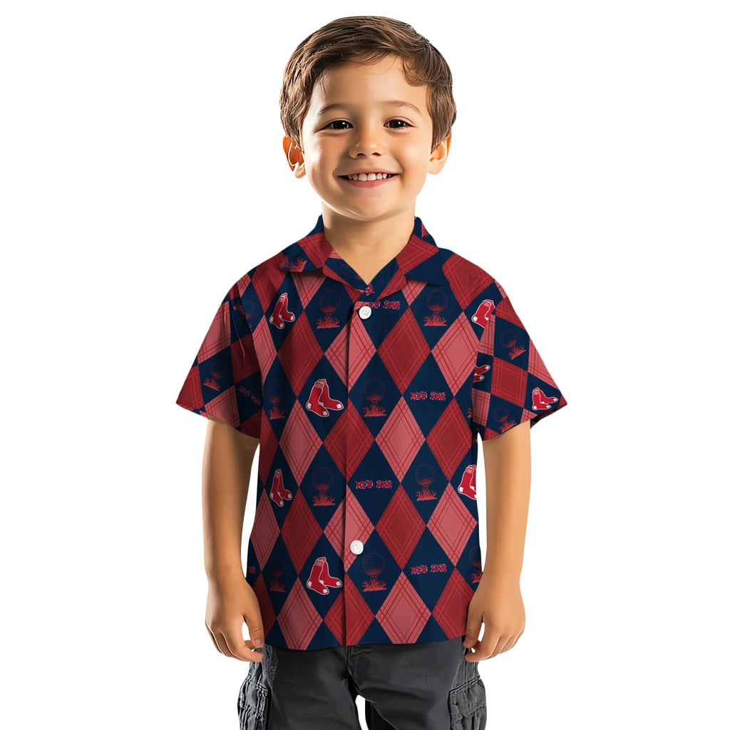 Boston Red Sox Hawaiian Shirt - Golfing Plaid | Hula Hawaiian Shirts