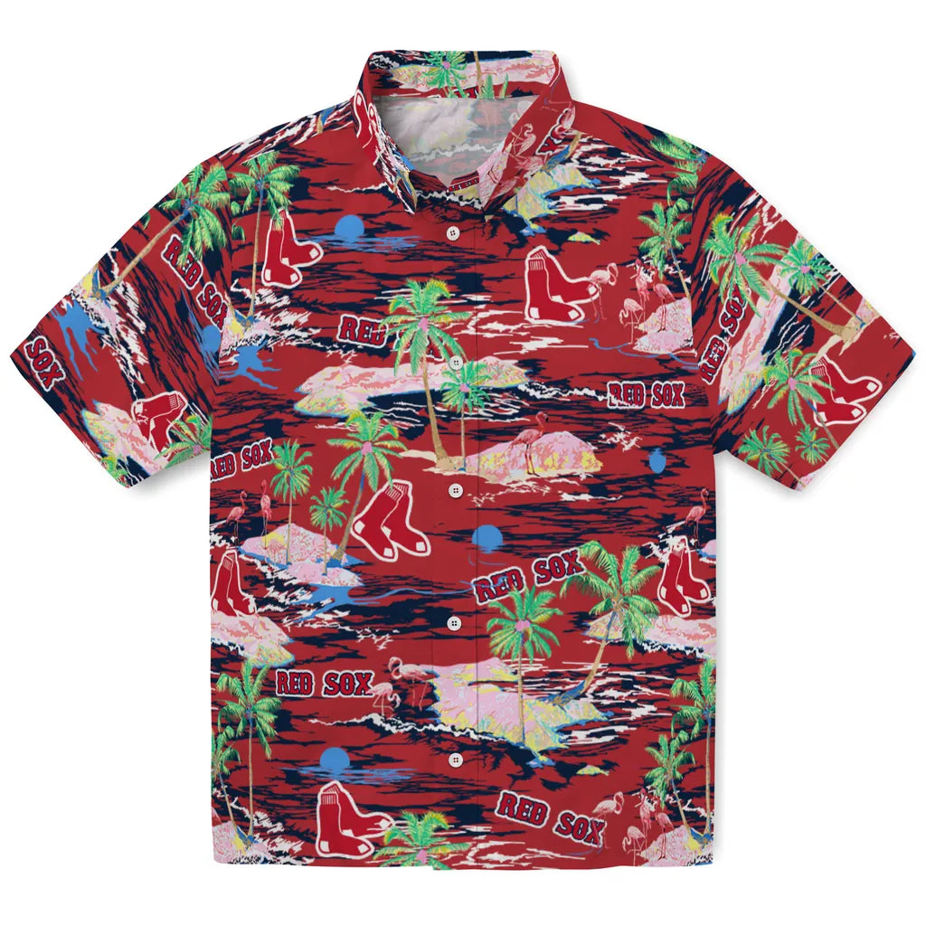 Boston Red Sox Hawaiian Shirt - Hawaii Island | Hula Hawaiian Shirts