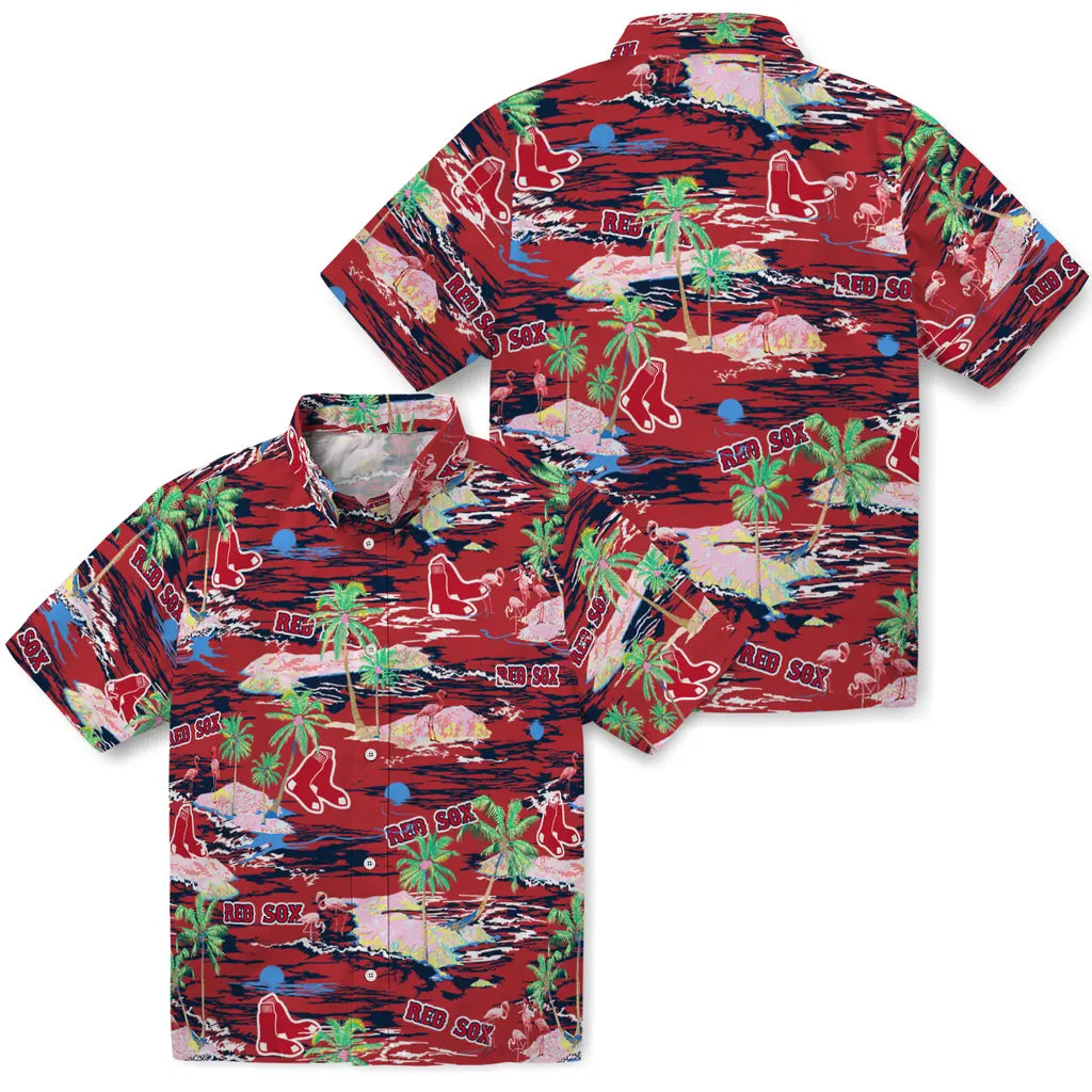Boston Red Sox Hawaiian Shirt - Hawaii Island | Hula Hawaiian Shirts