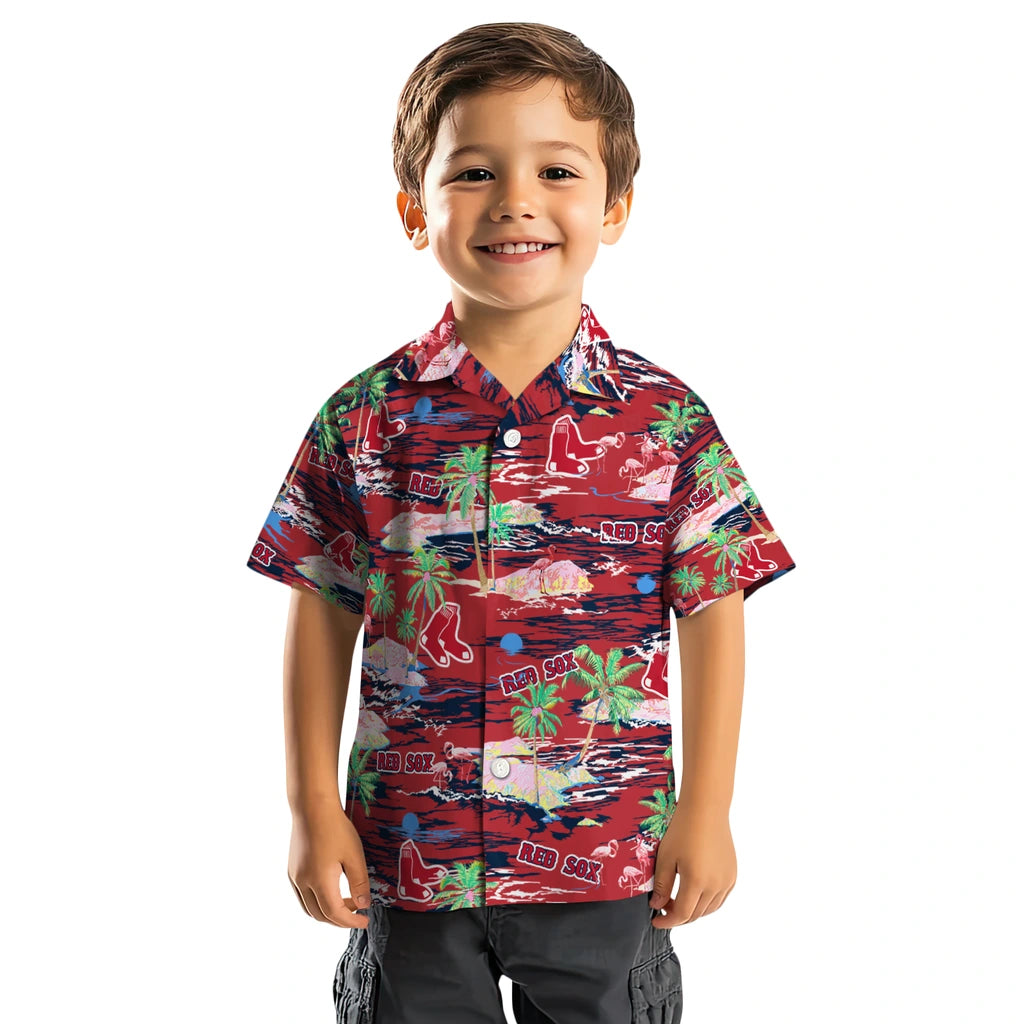 Boston Red Sox Hawaiian Shirt - Hawaii Island | Hula Hawaiian Shirts