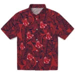Boston Red Sox Hawaiian Shirt - Leaf Outline | Hula Hawaiian Shirts