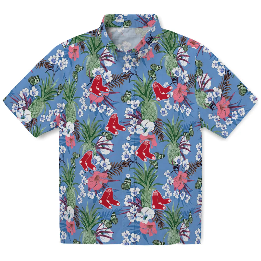Boston Red Sox Hawaiian Shirt - Pineapple Bouquet | Hula Hawaiian Shirts