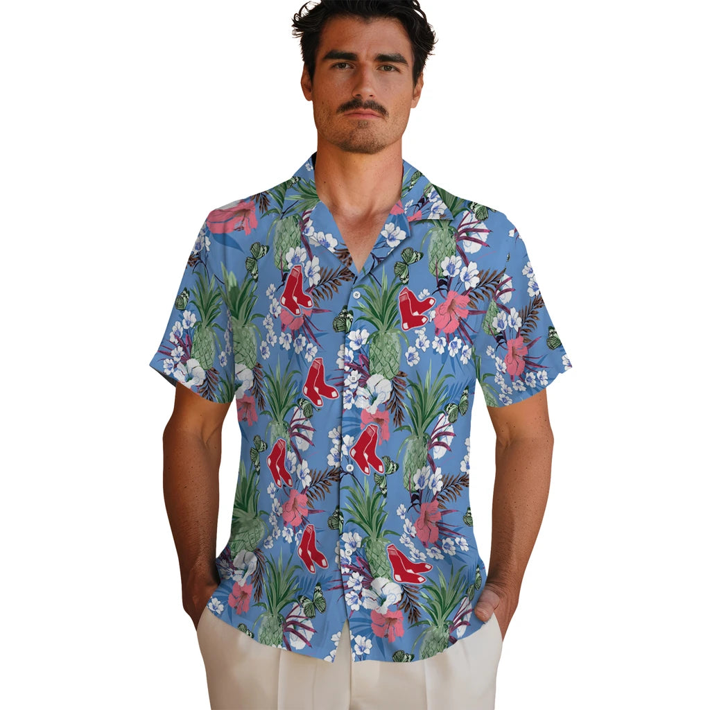 Boston Red Sox Hawaiian Shirt - Pineapple Bouquet | Hula Hawaiian Shirts
