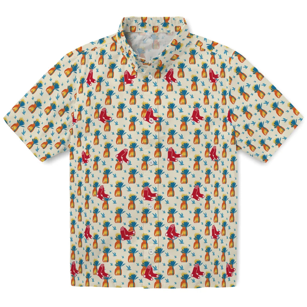 Boston Red Sox Hawaiian Shirt - Pineapple Delight | Hula Hawaiian Shirts
