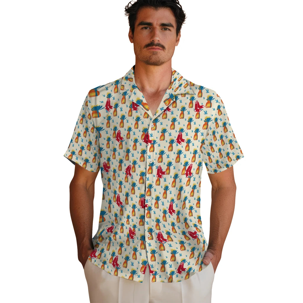 Boston Red Sox Hawaiian Shirt - Pineapple Delight | Hula Hawaiian Shirts
