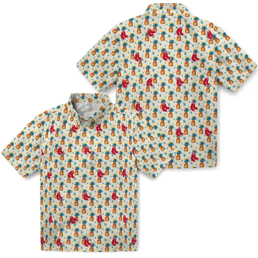 Boston Red Sox Hawaiian Shirt - Pineapple Delight | Hula Hawaiian Shirts