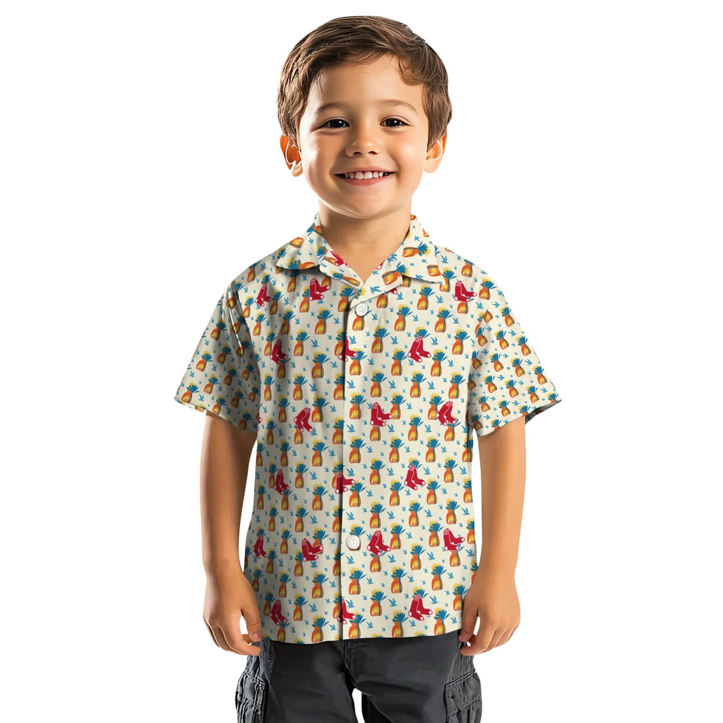 Boston Red Sox Hawaiian Shirt - Pineapple Delight | Hula Hawaiian Shirts