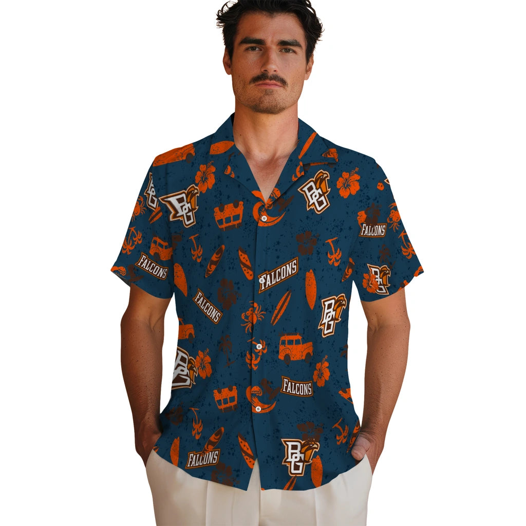 Bowling Green Falcons Hawaiian Shirt - Beach Vibe | Hula Hawaiian Shirts