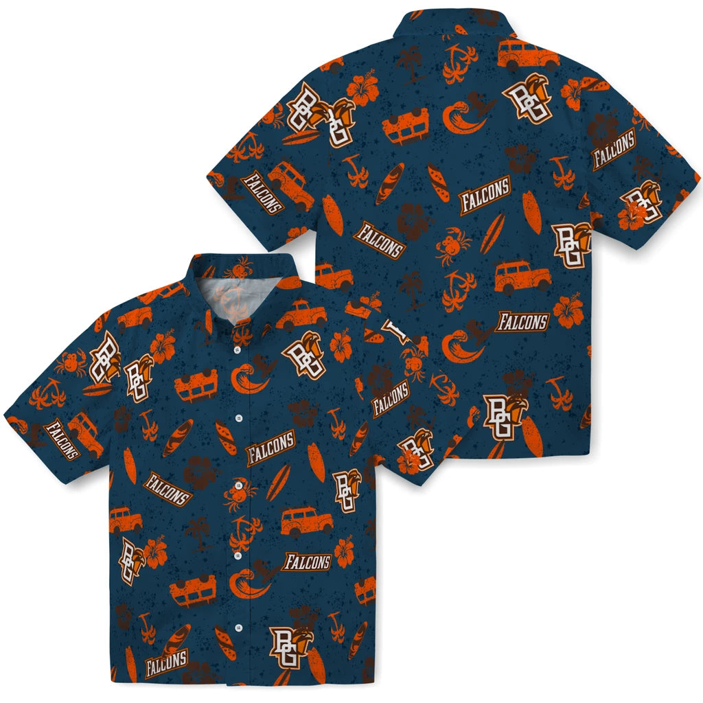 Bowling Green Falcons Hawaiian Shirt - Beach Vibe | Hula Hawaiian Shirts
