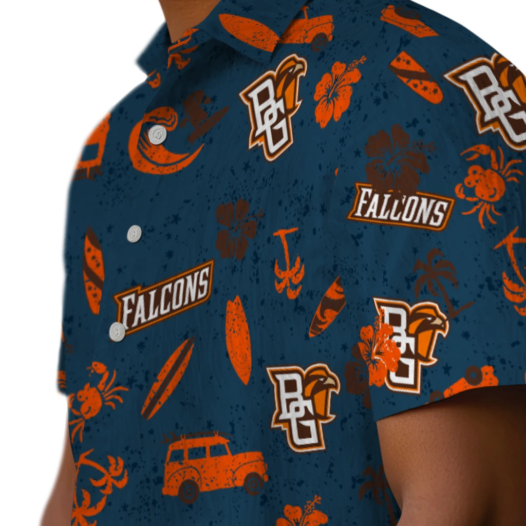Bowling Green Falcons Hawaiian Shirt - Beach Vibe | Hula Hawaiian Shirts