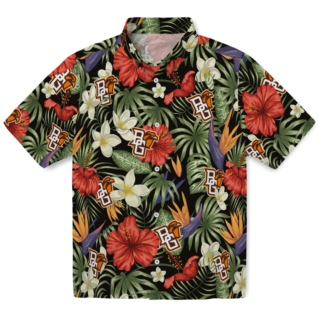 Bowling Green Falcons Hawaiian Shirt - Hawaii Floral Hibiscus | Hula Hawaiian Shirts
