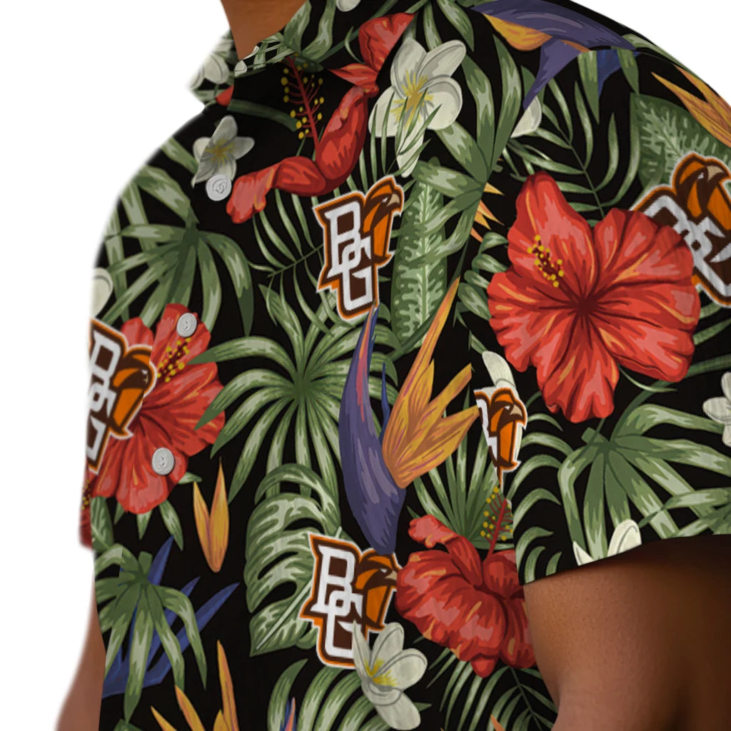 Bowling Green Falcons Hawaiian Shirt - Hawaii Floral Hibiscus | Hula Hawaiian Shirts