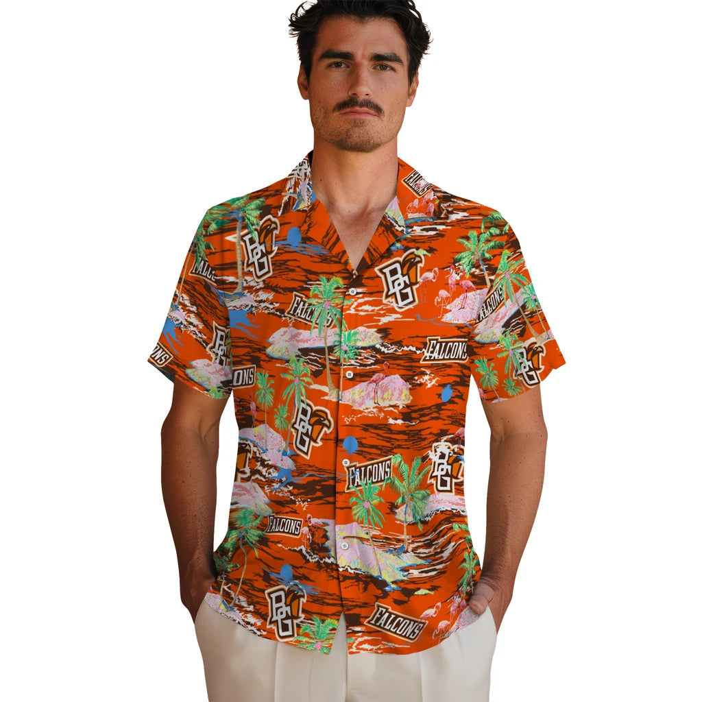 Bowling Green Falcons Hawaiian Shirt - Hawaii Island | Hula Hawaiian Shirts